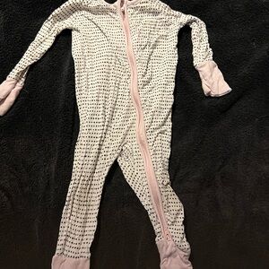 Little Sleepies Black and White Dotted Footie